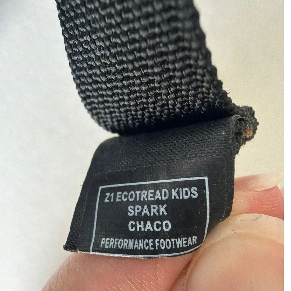 Chaco Kids Z1 Ecotread Athletic Sandals Blue Yellow Striped Size 3Y J190021Y